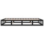 Estructura de cama de madera maciza negra 160x200 cm de vidaXL, Camas y somieres - Ref: Foro24-820810, Precio: 149,98 €, Desc...