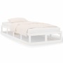 Estructura de cama madera maciza blanca 100x200 cm de vidaXL, Camas y somieres - Ref: Foro24-820787, Precio: 92,94 €, Descuen...