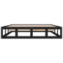 Estructura de cama doble de madera maciza negro 135x190 cm de vidaXL, Camas y somieres - Ref: Foro24-820840, Precio: 145,43 €...