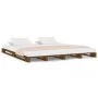 Honey brown solid pine wood pallet bed 120x200 cm by vidaXL, Beds and slatted bases - Ref: Foro24-821390, Price: 171,97 €, Di...
