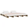 Honey brown solid pine wood pallet bed 120x200 cm by vidaXL, Beds and slatted bases - Ref: Foro24-821390, Price: 171,97 €, Di...