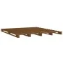 Honey brown solid pine wood pallet bed 120x200 cm by vidaXL, Beds and slatted bases - Ref: Foro24-821390, Price: 171,97 €, Di...
