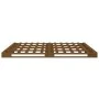 Honey brown solid pine wood pallet bed 120x200 cm by vidaXL, Beds and slatted bases - Ref: Foro24-821390, Price: 171,97 €, Di...