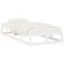 Estructura de cama de madera maciza blanca 90x200 cm de vidaXL, Camas y somieres - Ref: Foro24-820782, Precio: 82,53 €, Descu...