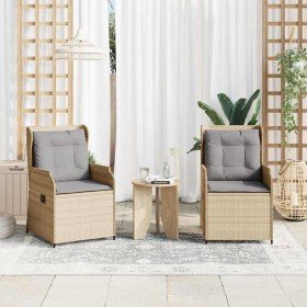 Banco de jardín 2 pcs Beige ratán sintético en Conjuntos de jardín | Comprar online en Foru.es