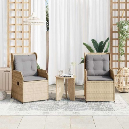 Banco de jardín 2 pcs Beige ratán sintético en Conjuntos de jardín | Comprar online en Foru.es