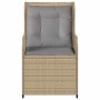 Banco de jardín 2 pcs Beige ratán sintético en Conjuntos de jardín | Comprar online en Foru.es