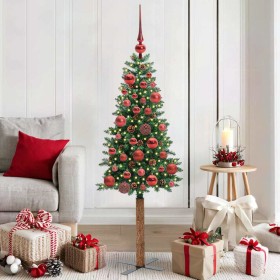 Árbol de Navidad Delgado con 150 LED con soporte Verde 150 cm en Decoración Festiva y Estacional | Comprar online en Foru.es