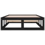 Estructura de cama de madera maciza negra 90x200 cm de vidaXL, Camas y somieres - Ref: Foro24-820785, Precio: 104,08 €, Descu...