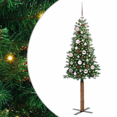 Árbol de Navidad Delgado con 150 LED con soporte Verde 150 cm en Decoración Festiva y Estacional | Comprar online en Foru.es
