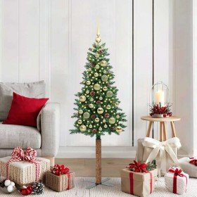 Árbol de Navidad Delgado con 150 LED con soporte Verde 150 cm en Decoración Festiva y Estacional | Comprar online en Foru.es