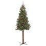 Árbol de Navidad Delgado con 300 LED con soporte Verde 180 cm en Decoración Festiva y Estacional | Comprar online en Foru.es