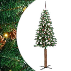 Árbol de Navidad Delgado con 300 LED con soporte Verde 180 cm en Decoración Festiva y Estacional | Comprar online en Foru.es