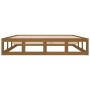 Estructura de cama de madera maciza marrón miel 200x200 cm de vidaXL, Camas y somieres - Ref: Foro24-820819, Precio: 184,26 €...