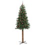 Árbol de Navidad Delgado con 300 LED con soporte Verde 210 cm en Decoración Festiva y Estacional | Comprar online en Foru.es