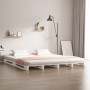 Cama de palets madera maciza pino blanca King Size 150x200 cm de vidaXL, Camas y somieres - Ref: Foro24-821398, Precio: 164,9...