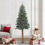Árbol de Navidad Delgado con 300 LED con soporte Verde 210 cm en Decoración Festiva y Estacional | Comprar online en Foru.es