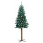 Árbol de Navidad Delgado con 300 LED con soporte Verde 210 cm en Decoración Festiva y Estacional | Comprar online en Foru.es