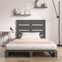 Estructura de cama madera maciza de pino gris 100x200 cm de vidaXL, Camas y somieres - Ref: Foro24-3120124, Precio: 181,95 €,...