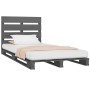 Estructura de cama madera maciza de pino gris 100x200 cm de vidaXL, Camas y somieres - Ref: Foro24-3120124, Precio: 181,95 €,...