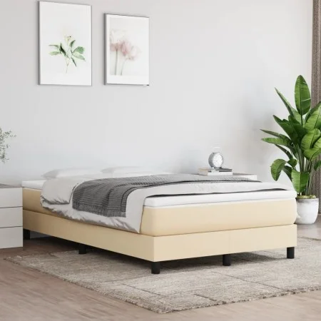 Estructura de cama de tela color crema 120x200 cm de vidaXL, Camas y somieres - Ref: Foro24-3120505, Precio: 95,15 €, Descuen...