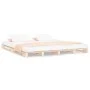 Solid pine wood pallet bed 140x190 cm by vidaXL, Beds and slatted bases - Ref: Foro24-821437, Price: 147,58 €, Discount: %