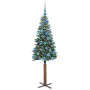 Árbol de Navidad Delgado con 150 LED con soporte Verde 150 cm en Decoración Festiva y Estacional | Comprar online en Foru.es