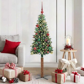 Árbol de Navidad Delgado con 150 LED con soporte Verde 150 cm en Decoración Festiva y Estacional | Comprar online en Foru.es