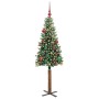 Árbol de Navidad Delgado con 150 LED con soporte Verde 150 cm en Decoración Festiva y Estacional | Comprar online en Foru.es