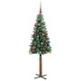 Árbol de Navidad Delgado con 150 LED con soporte Verde 150 cm en Decoración Festiva y Estacional | Comprar online en Foru.es