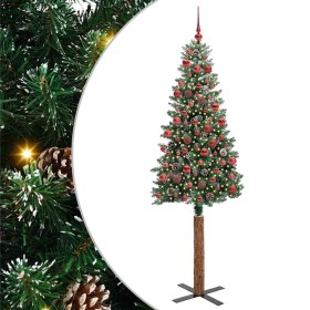 Árbol de Navidad Delgado con 300 LED con soporte Verde 180 cm en Decoración Festiva y Estacional | Comprar online en Foru.es