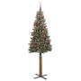 Árbol de Navidad Delgado con 300 LED con soporte Verde 180 cm en Decoración Festiva y Estacional | Comprar online en Foru.es