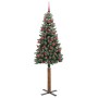 Árbol de Navidad Delgado con 300 LED con soporte Verde 180 cm en Decoración Festiva y Estacional | Comprar online en Foru.es