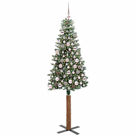 Árbol de Navidad Delgado con 300 LED con soporte Verde 180 cm en Decoración Festiva y Estacional | Comprar online en Foru.es