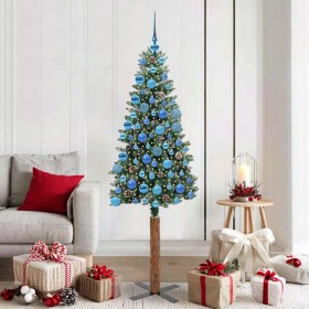 Árbol de Navidad Delgado con 300 LED con soporte Verde 180 cm en Decoración Festiva y Estacional | Comprar online en Foru.es