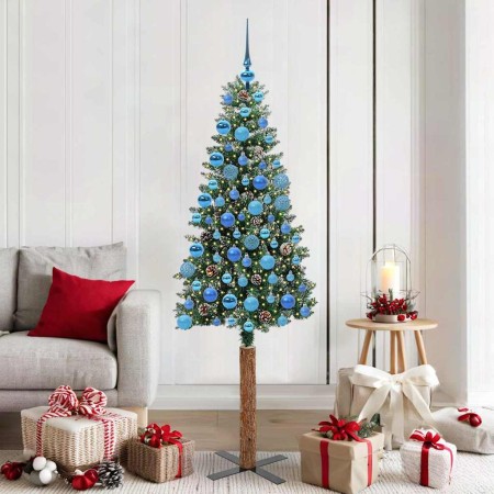 Árbol de Navidad Delgado con 300 LED con soporte Verde 180 cm en Decoración Festiva y Estacional | Comprar online en Foru.es