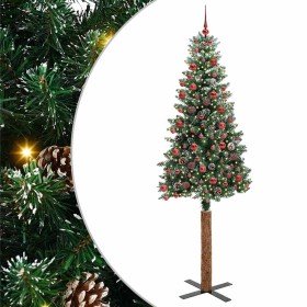 Árbol de Navidad Delgado con 300 LED con soporte Verde 210 cm en Decoración Festiva y Estacional | Comprar online en Foru.es