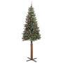Árbol de Navidad Delgado con 300 LED con soporte Verde 210 cm en Decoración Festiva y Estacional | Comprar online en Foru.es