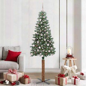 Árbol de Navidad Delgado con 300 LED con soporte Verde 210 cm en Decoración Festiva y Estacional | Comprar online en Foru.es