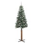 Árbol de Navidad Delgado con 300 LED con soporte Verde 210 cm en Decoración Festiva y Estacional | Comprar online en Foru.es