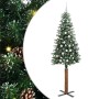 Árbol de Navidad Delgado con 300 LED con soporte Verde 210 cm en Decoración Festiva y Estacional | Comprar online en Foru.es