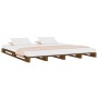 Camas de palets madera maciza pino marrón miel 140x190 cm de vidaXL, Camas y somieres - Ref: Foro24-821440, Precio: 201,62 €,...