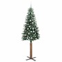 Árbol de Navidad Delgado con 300 LED con soporte Verde 210 cm en Decoración Festiva y Estacional | Comprar online en Foru.es