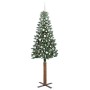 Árbol de Navidad Delgado con 300 LED con soporte Verde 210 cm en Decoración Festiva y Estacional | Comprar online en Foru.es