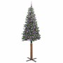 Árbol de Navidad Delgado con 300 LED con soporte Verde 210 cm en Decoración Festiva y Estacional | Comprar online en Foru.es