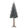 Árbol de Navidad Delgado con 300 LED con soporte Verde 210 cm en Decoración Festiva y Estacional | Comprar online en Foru.es