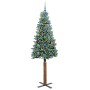 Árbol de Navidad Delgado con 300 LED con soporte Verde 210 cm en Decoración Festiva y Estacional | Comprar online en Foru.es