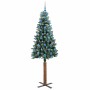 Árbol de Navidad Delgado con 300 LED con soporte Verde 210 cm en Decoración Festiva y Estacional | Comprar online en Foru.es