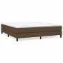 Estructura de cama de tela marrón 160x200 cm de vidaXL, Camas y somieres - Ref: Foro24-3120527, Precio: 129,30 €, Descuento: %