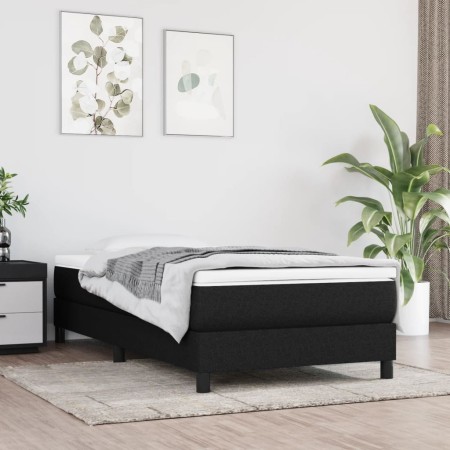 Estructura de cama de tela negro 90x190 cm de vidaXL, Camas y somieres - Ref: Foro24-3120478, Precio: 84,43 €, Descuento: %